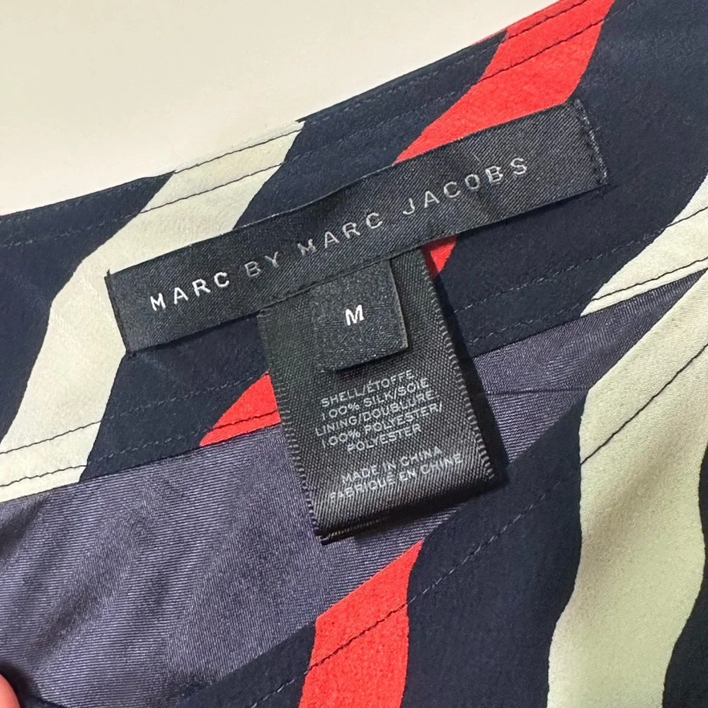 MARC JACOBS | 100% Silk Wavy Striped Dress - Picture 5 of 8